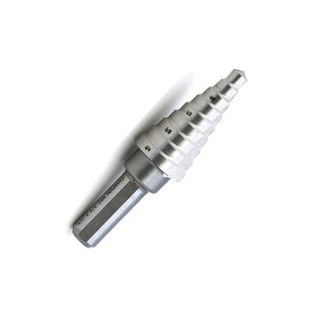 Champion Cutting Tool 1-3/8in x 1/4in - MSD Step Drill, 1/4in - 1-3/8in by 16ths, 135 deg Split Pnt CHA MSD-1-3/8X1/4